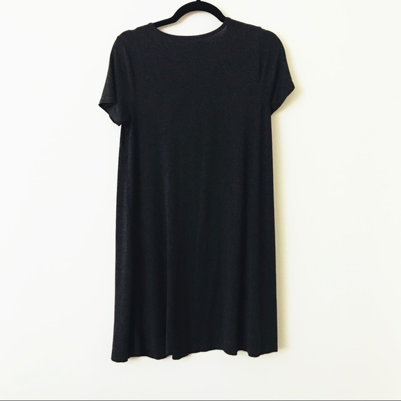 MADEWELL Swingy Tee Dress in Heathered Charcoal - Picture 3 of 6